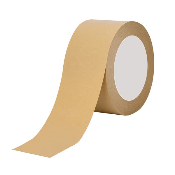 48 mm - Vattenaktiverad Gummerad Kraftpapperstejp - 48 mm Bredd x 50 m Längd - Rivtåligt Papper