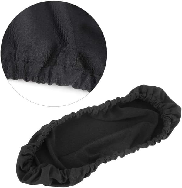 Elegante armlænsbetræk, strækbart materiale til alle kontorstole, trykaflastningspuder, polyester, sort (1 par)