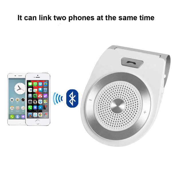 Bluetooth håndfri højttalertelefon til mobiltelefon, trådløs bil
