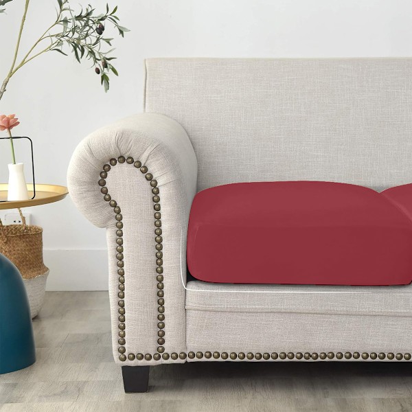 Stretch hjem hotell Sølv fløyel super myk sofa putetrekk sofa hatt sofa støvtrekk stoff Wine Red