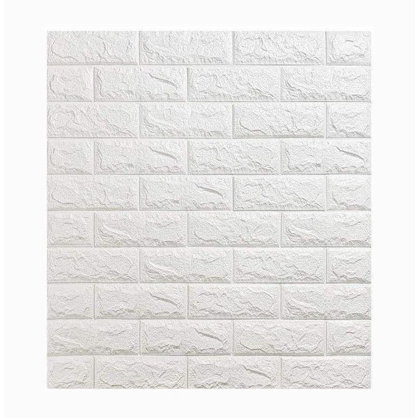 Self-adhesive, modern brick effect