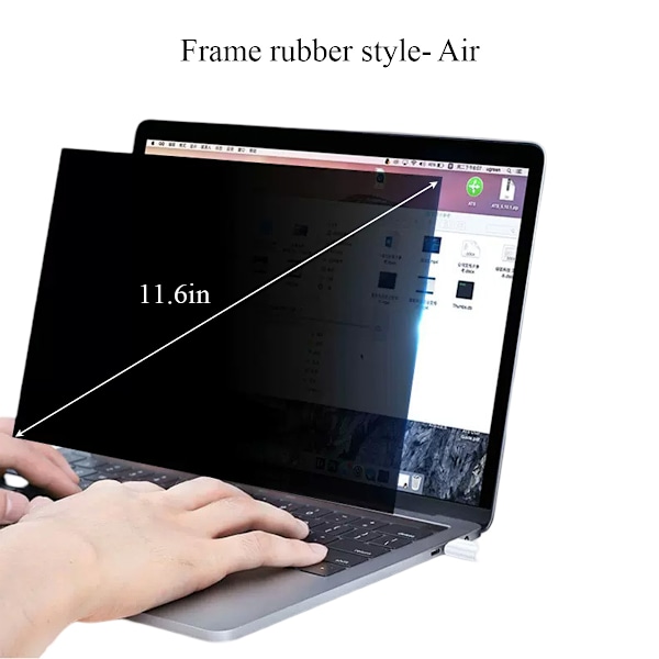 Passar för MacBook Air/Pro anti-spion Apple bärbar dator anti-spion film magnetisk sug 13 skärmskydd 16 lämplig