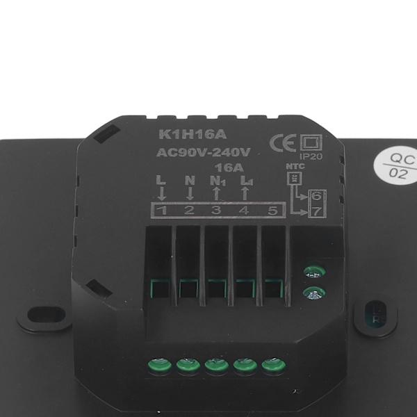 Digital termostat 4500W høj effekt elektrisk gulvvarme temperaturstyring termostat til kontor indkøbscenter AC 90V til 240V sort