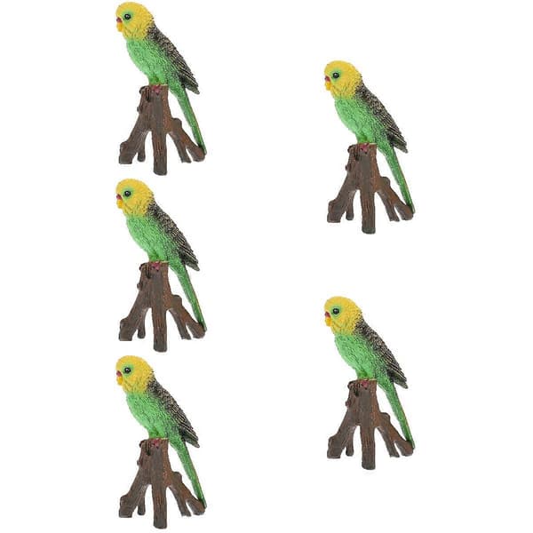 Fågel-figur konstgjord papegojmodell för barn dekorativ 5 st