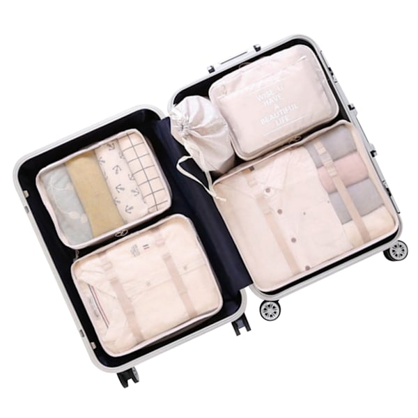 Resväska Organizer set, Packkuber Klädpåsar Researrangör