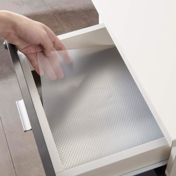 Köksbänkskydd, Premium Non-Adhesive EVA-plast för Kök, Badrum, Skåp, Förvaring, Skrivbord, Hyllmattor