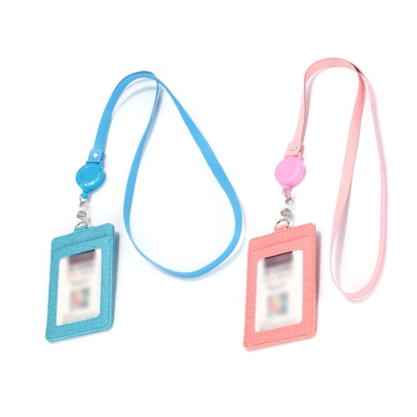 pieces lanyard necklace with transparent ID card holder