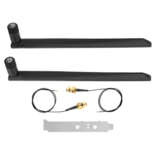 2 stk. IPEX4 til SMA-kabel for M.2 WiFi Bluetooth ekstern forlengelse 2 stk. 8DB-antenne