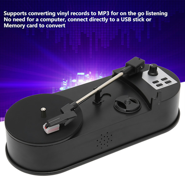 Vinyylilevysoitin USB 2.0 - Ammattimainen levysoitin MP3-muuntimella musiikin ystäville