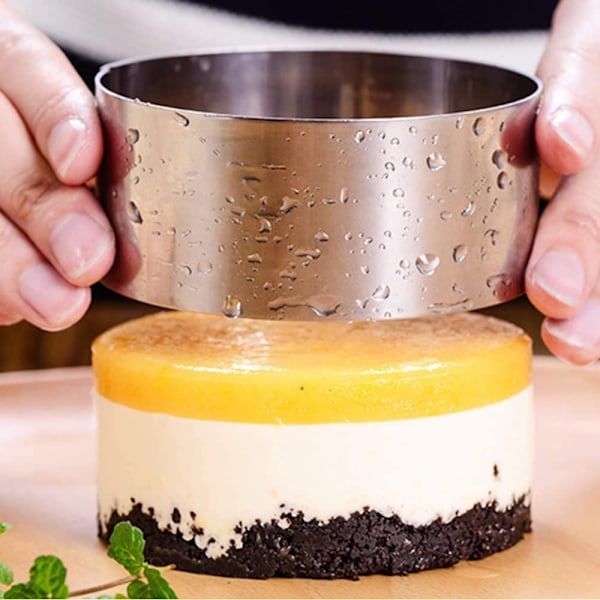 Professionell Bakring, Rostfritt Stål Non-Stick Yta Mångsidig Mousse Bakform för Perfekt Form, Tål Att Användas Ofta, Tål Maskindisk