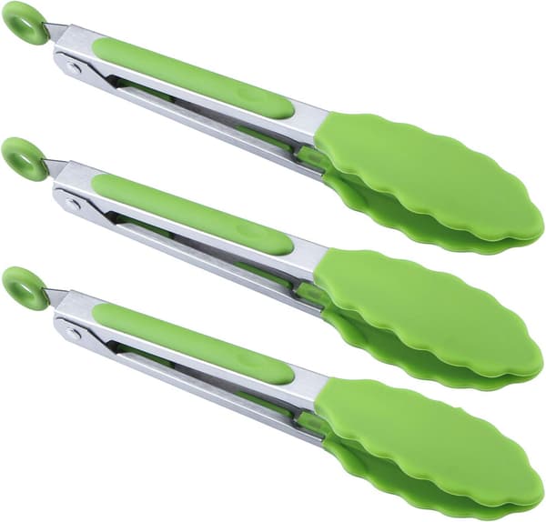7\" Mini Silikon Serveringstænger - 3-pak 7 tommer Grøn