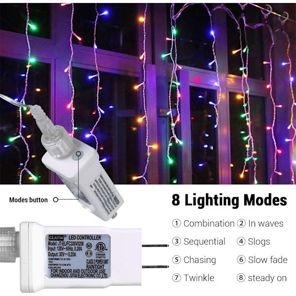 LED fönstergardin ljusslinga