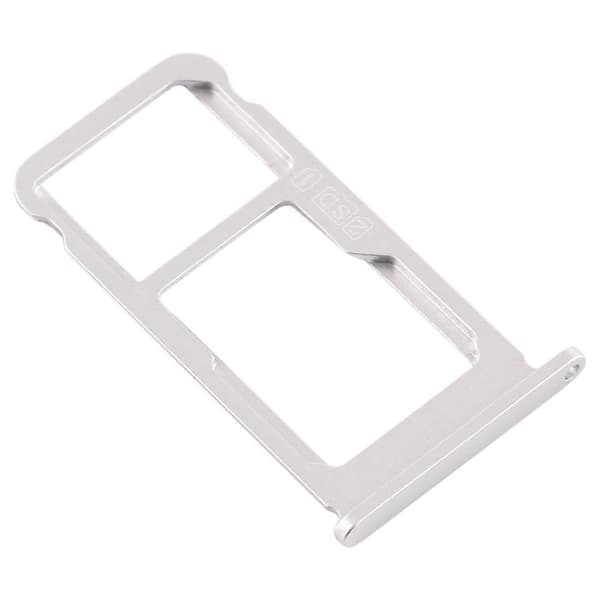 SIM-kortskuff + Micro SD-kortskuff for Nokia 7.1 Silver