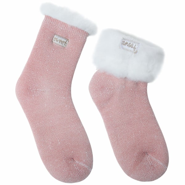 Termiske sokker, koselige sokker, vinter, varme, tykke, søte hussko for kvinner