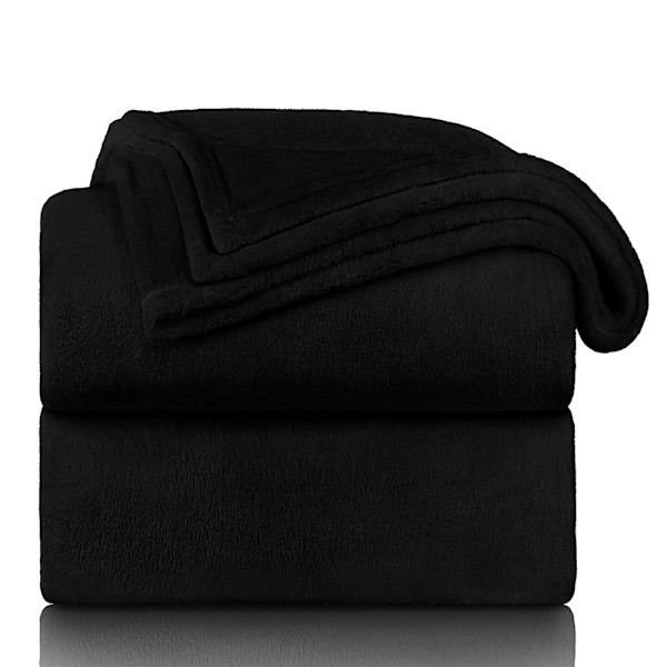 Fleece Filt, Enfärgad Dekorativ Mjuk Sammet för Användning Året Runt, 100% Flanell, Extra Stor King Size-Filt, Supermjuk Luddig Flanell, Elegant
