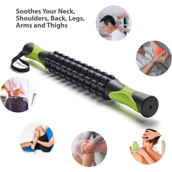 Muscle Roller Massage Stick til atleter, Deep Tissue Body Massage