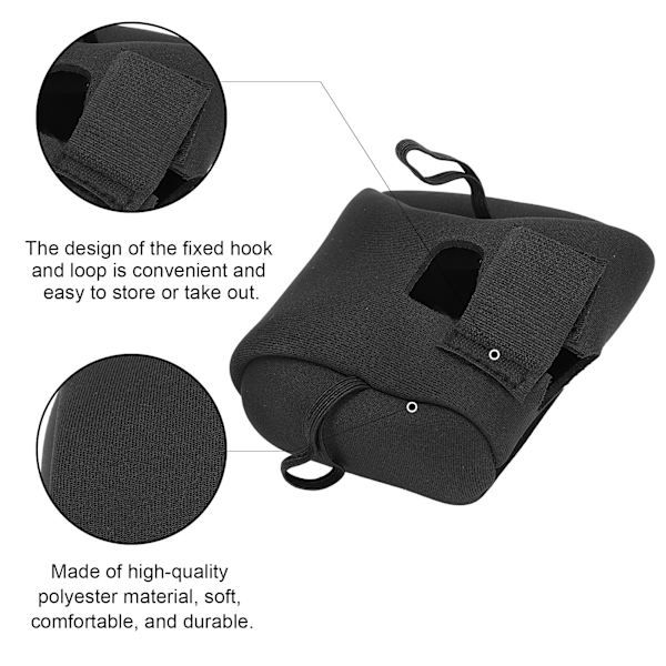 Polyester Baitcasting Reel Cover Beskyttende Etui Anti-kollision Fiskehjul Opbevaringspose (Sort)