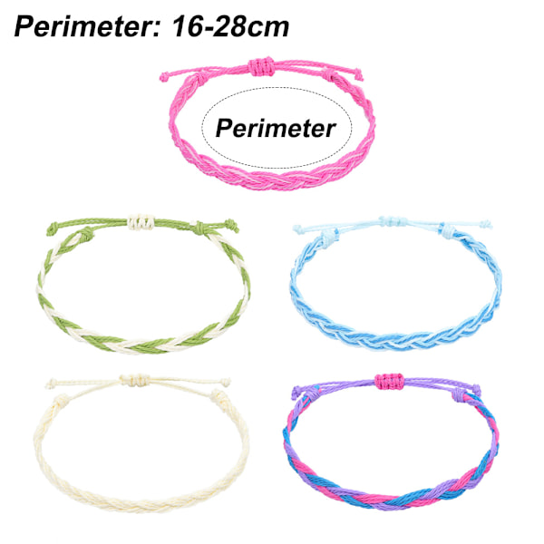 Flätad rep-armband kvinnor män flickor pojkar