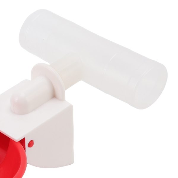 10 Set Kyckling Drickkopp Automatisk Vatten Drickare Stor Röd Plastskål för Anka Fågel Höna G1/2