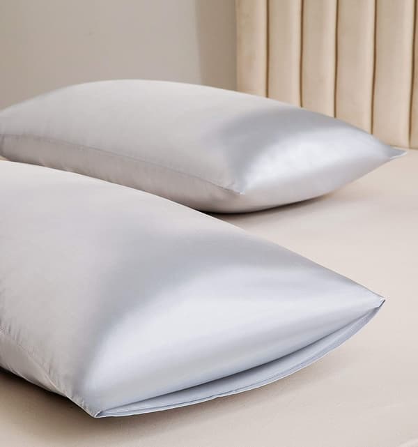 2-pack Satinkuddfodral för hår och hud, satinkuddfodral med kuvertstängning