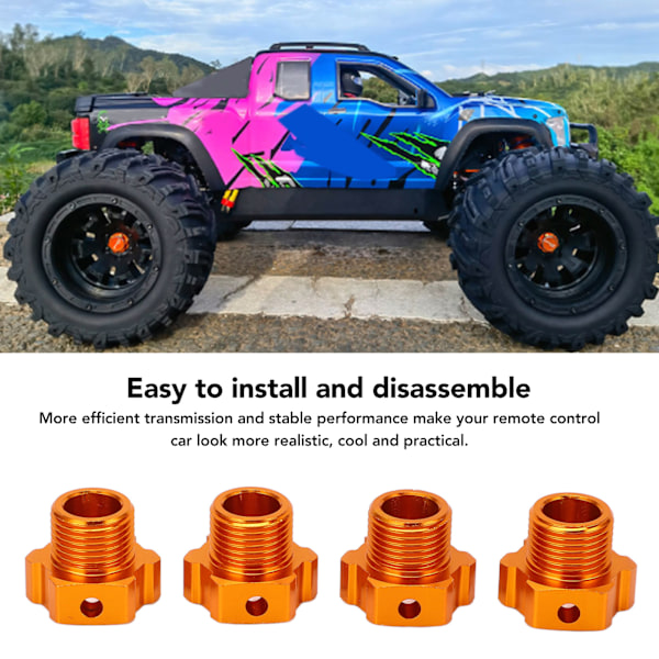 4PCS RC Hex Koppling Aluminiumlegering Orange Hög Hållfasthet RC Hex Kombiner för ZD Racing 1/7 MX 07