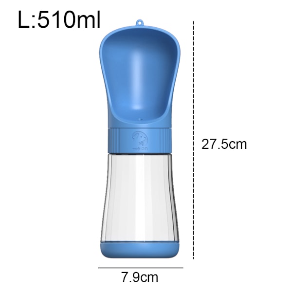 Hunddrickflaska för på språng 510 ml, läcksäker, bärbar