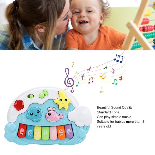 Baby Piano Leksak Söta Djurknappar Vacker Ljudkvalitet Standard Ton Elektroniskt Piano Tangentbord Pedagogisk Leksak