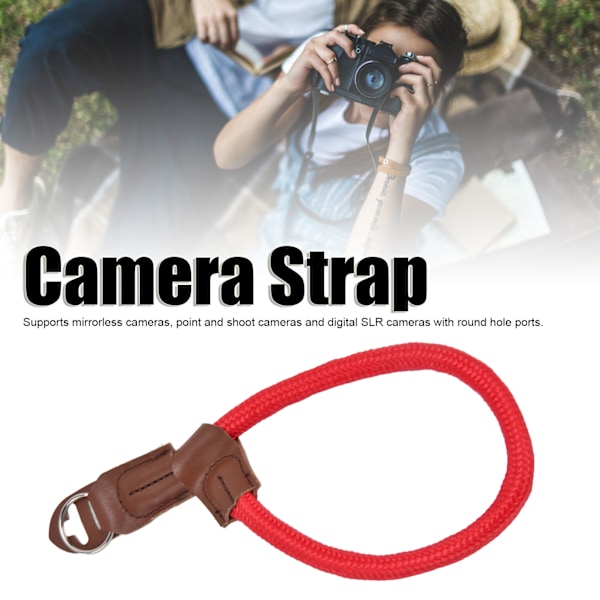 Justerbar kamera håndleddsstropp for Nikon Digital SLR-kamera Hurtigutløsende håndtau Rød