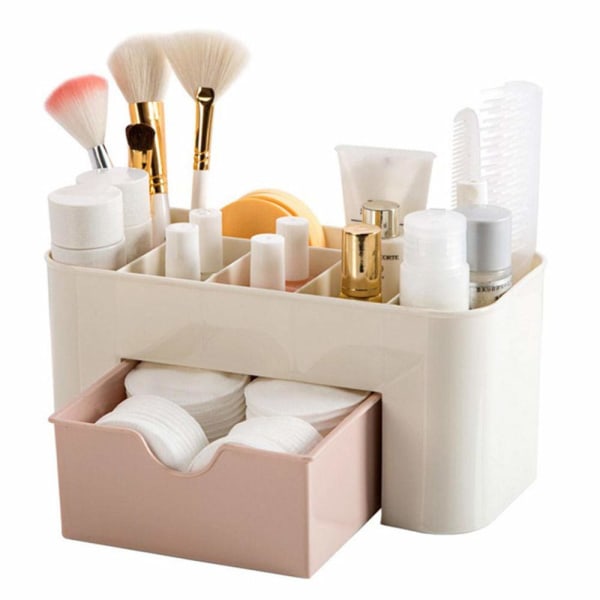 Makeup Organizer, Kosmetisk organisering/boks for bad, organiseringsskuffer, Makeup Brush Organizer Plass-sparende plass Oppbevaringsboks Makeup oppbevaring