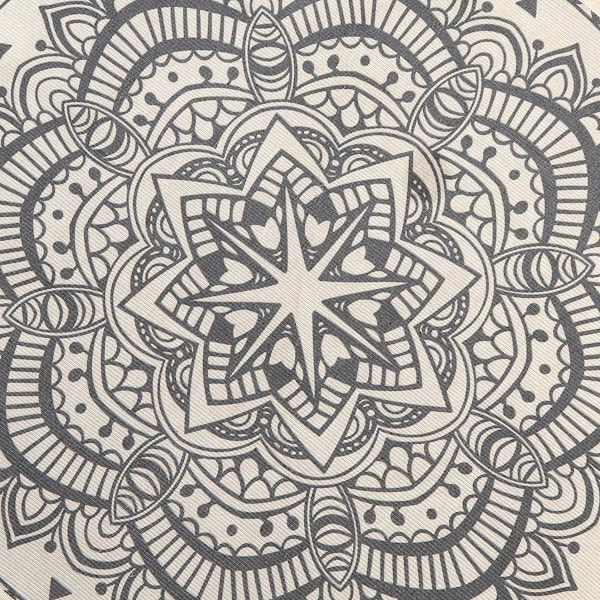 Runda mattor bomull med tofsar Handvävda chic bohemian mandala tryckt mönster bomullsmatta 90x90cm Maskintvättbar, idealisk för vardagsrum, sovrum