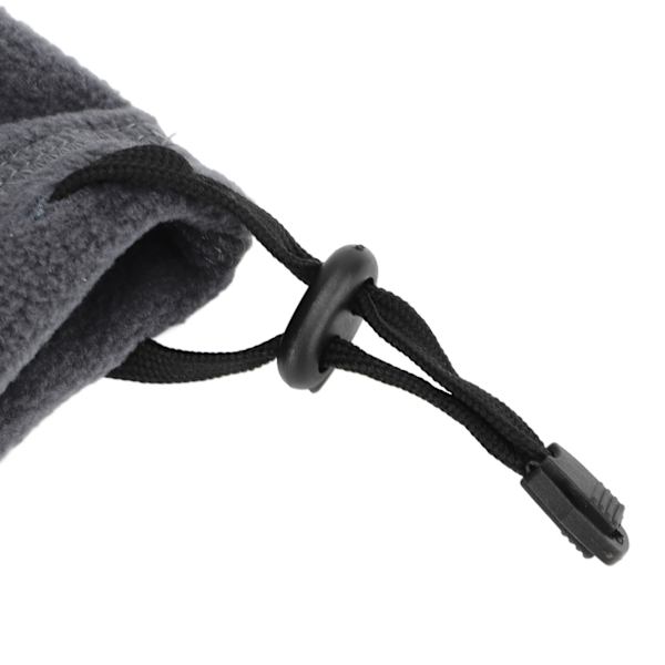 Ansiktsdekselskjerf Fleece med justerbar snor Unisex termisk nakkevarmer for vinterski Grå