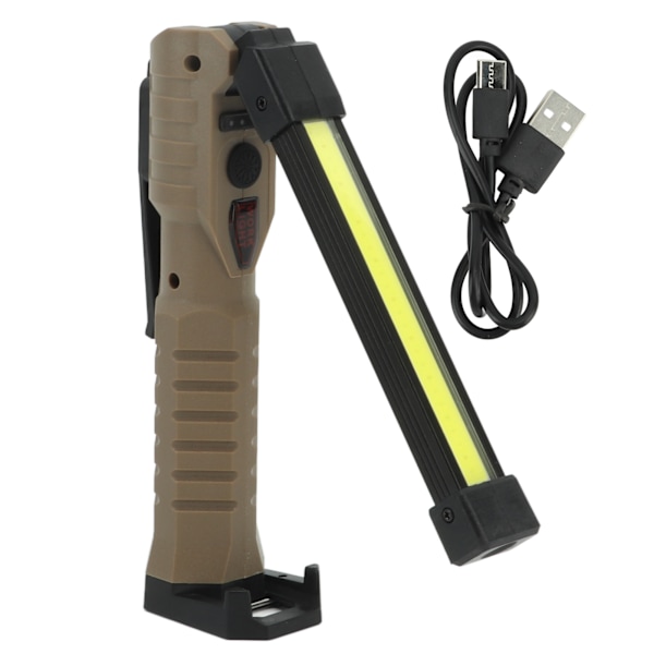 7 lägen hopfällbar LED COB arbetslampa Typ C hopfällbar magnetisk nödblixt för underhåll 1200mAh