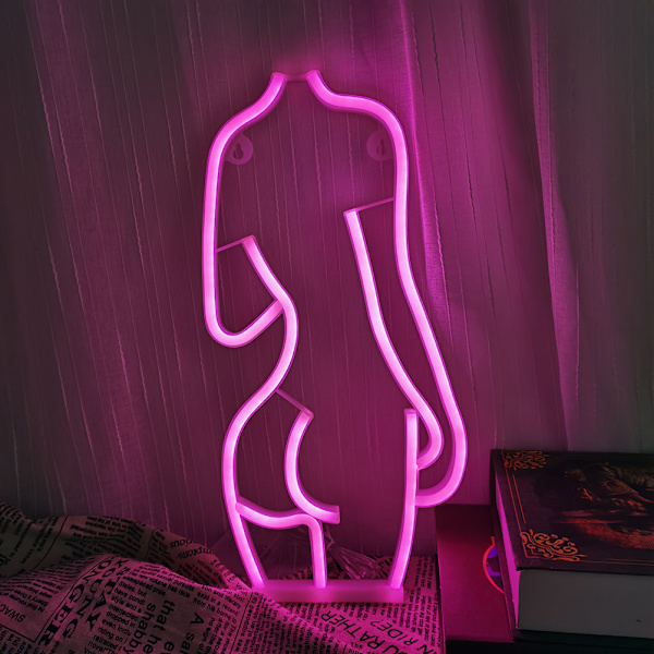 Lady Neon Lights LED Neon Skylt för Väggdekor USB Batteridriven LED Skyltar för Vardagsrum Bar Fest Jul Bröllop