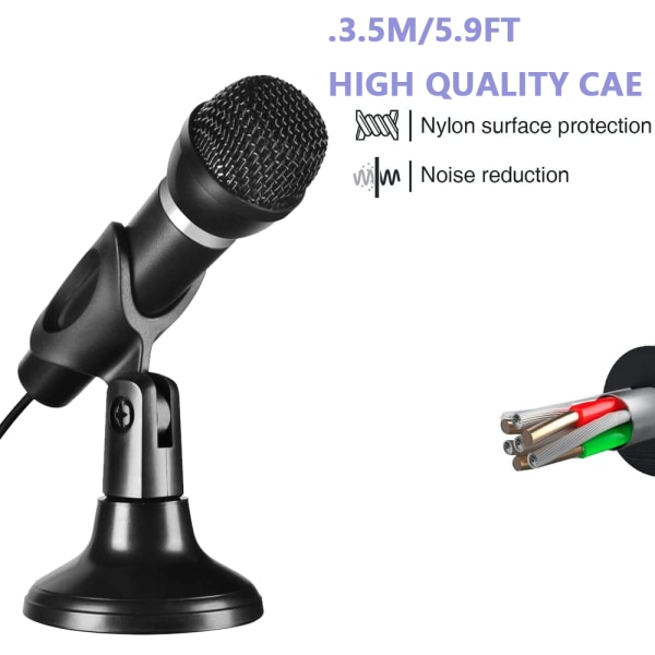 stemme USB-mikrofon, kondensator PC-mikrofon for opptak,