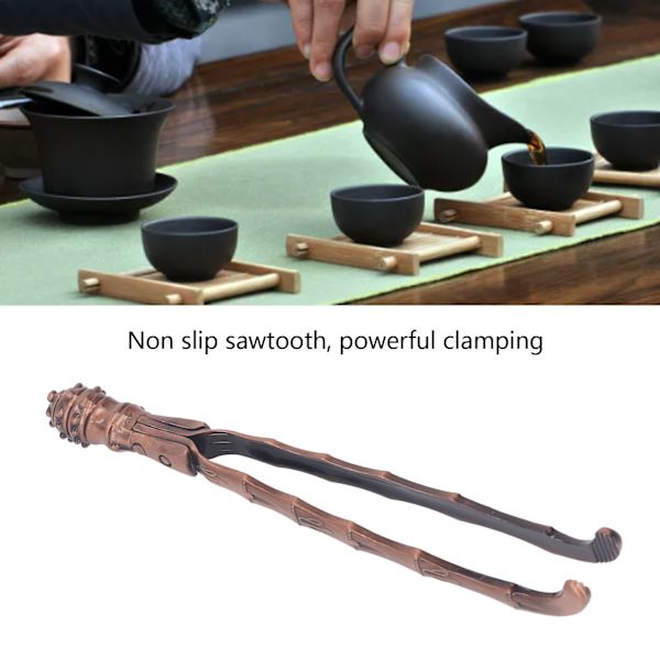 Bæger Pick Up Clip Bærbar Bestik Pincet Metal Tekop Vask Tang for Husholdningsbrug Kobber Farve