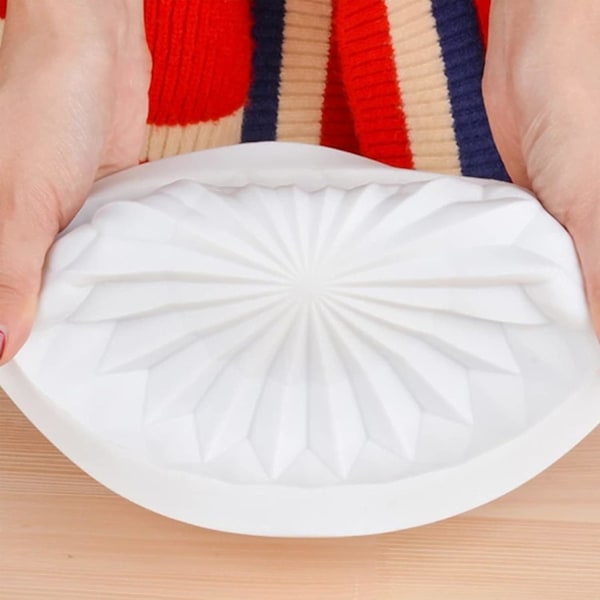 Rund Virvel Tårtform, Fantastisk Dessertkonst Silikon 3D-form, Bakform för Kreativa Bakverk, Lättrengjord Hållbar Non-Stick DIY-bakning