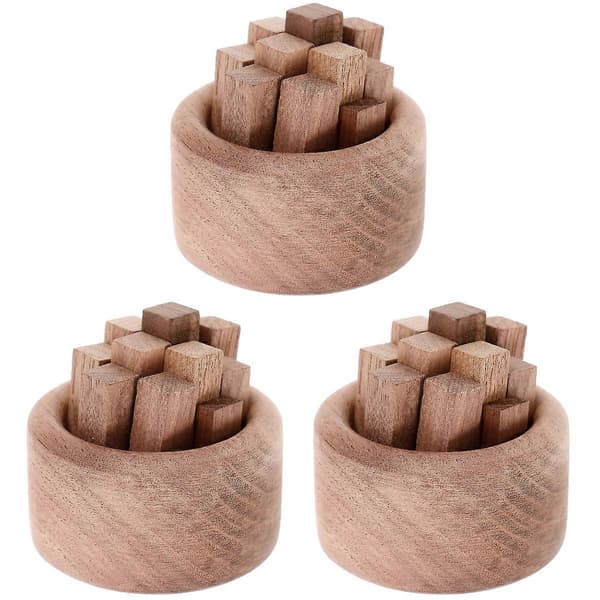 Aromadiffusor i tre, eterisk oljediffusor til hjemmebruk, 3-pakning