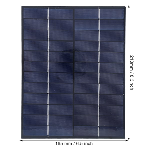 5,5W 12V polykrystallinsk silisium solcellepanelet 5521DC utgangsspesialkort lader