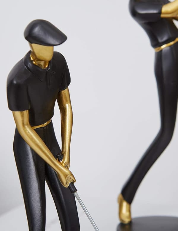 Amoy-Art Golfarstaty Figur Golfskulptur Dekor Modern Inter