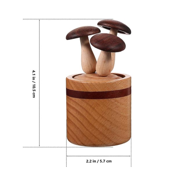 Mini eterisk oljediffusor i trä, svampformad för avkopplande aromaterapi