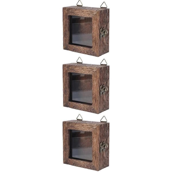 Shadow Display Box for sommerfugleksemplarer med 3 stk. veggoppheng