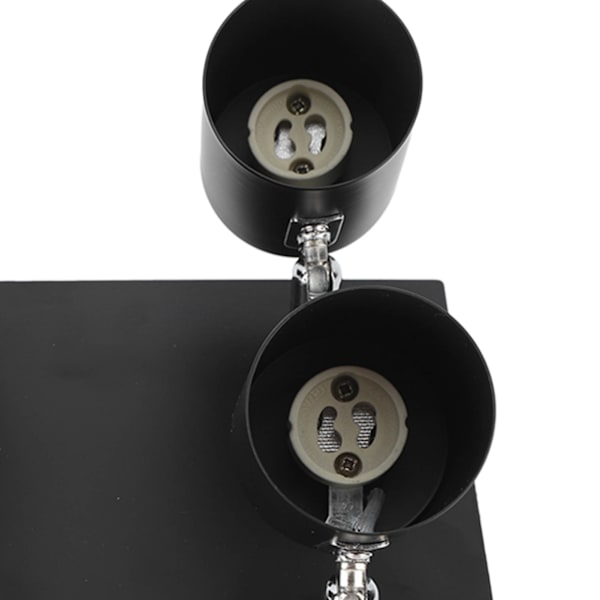 4-lampor justerbar industriell spårljusarmatur modern svart E27 lamphållare 85‑265V
