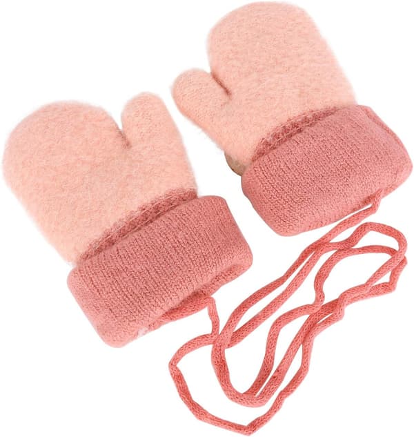Babyvantar Termiska handskar Vinter Höst Tjocka vantar Stickade C