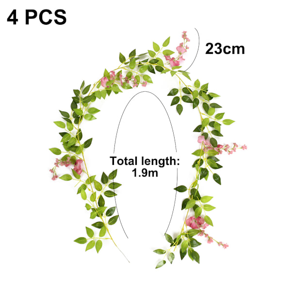 Kunstig Wisteria Vinstok, Kunstige Blomster Hængende Vinstokke Planter