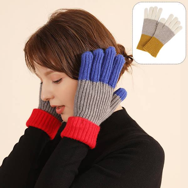 Handskar, Touchscreen Varm Termisk Fleece Stickade Handskar