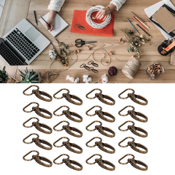 20Pcs Lobster Clasps Use Install Easily 360 Degree Rotation Wear Resistant Lobster Snap Clasp Hooks for Lanyard Handbag