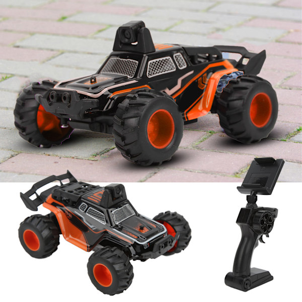 1/32 RC-bil 2.4G Simulering Off Road Fordon Fjärrkontroll RC Elektronisk Leksaksbil med Kamera för Barn LeksakOrange