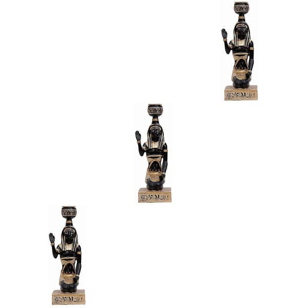Ljusstake för hemmet i antik egyptisk stil, aromaterapi-ljusstake, 3 st