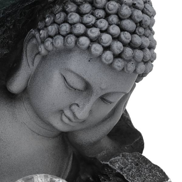 Harpiks Vandfontæne Ornamenter Sovende Buddha Statue Indendørs Vandlandskab Hjemmeindretning Gave EU Stik 220V