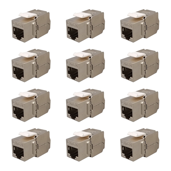 Ethernetmodul Keystone, skärmad Keystone Jack RJ45 för helmetallhölje, PoE-kompatibel, 10 Gbps prestanda för professionella nätverkslösningar